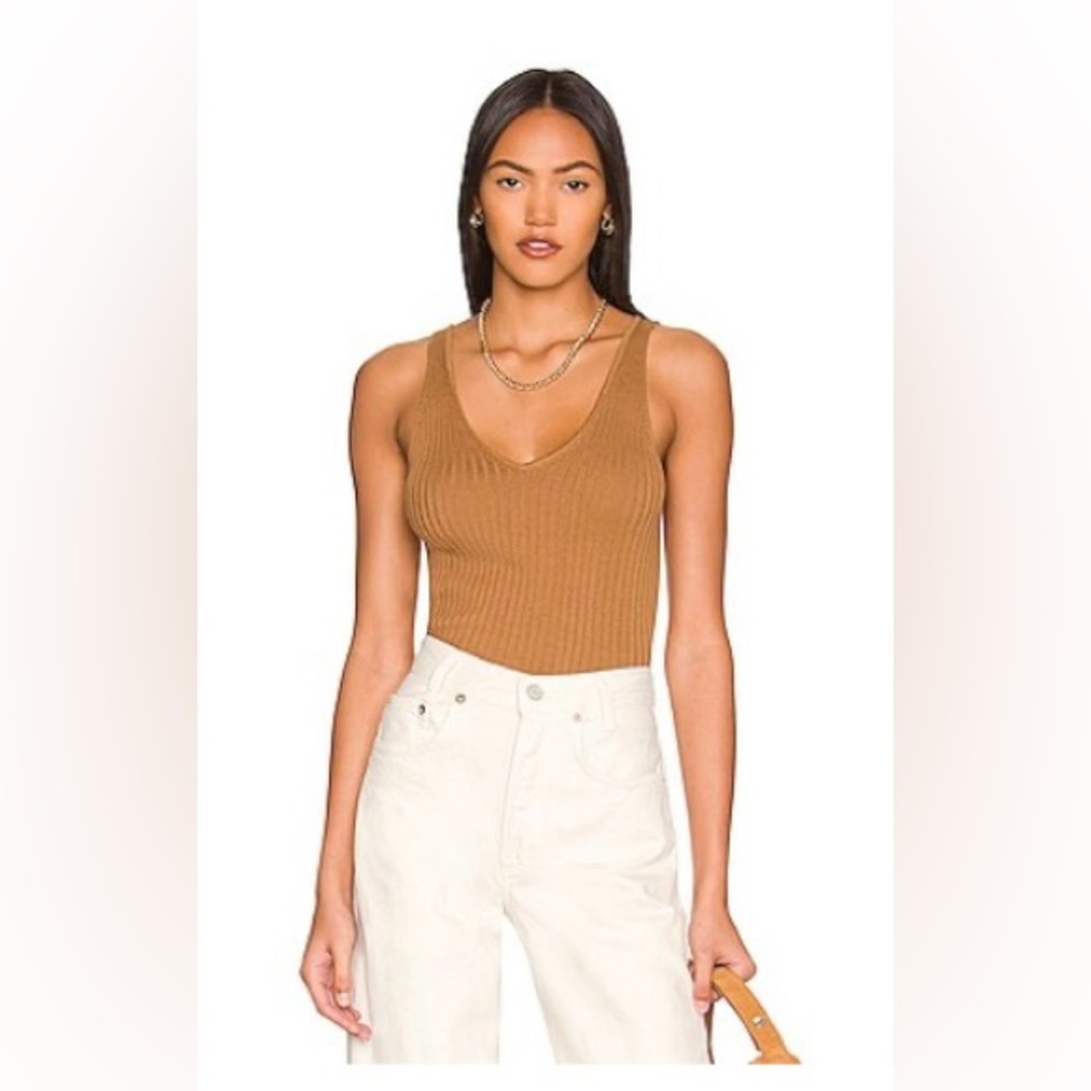 NWT | Revolve x Stitches & Stripes Knit Tank in Brown 100% cotton| Size S